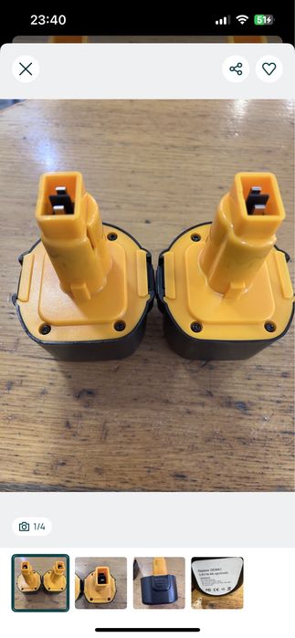 Bateria DeWalt DE9061 9.6V 4800mAh - NOVO
