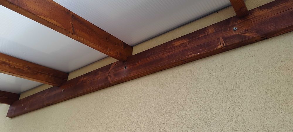 Zadaszenie tarasu model "Nowodworce" 3,95m x 4,20m, poliwęglan pergola
