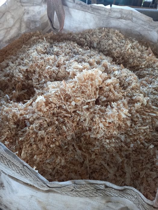 Big bags de aparas de madeira casquinha.