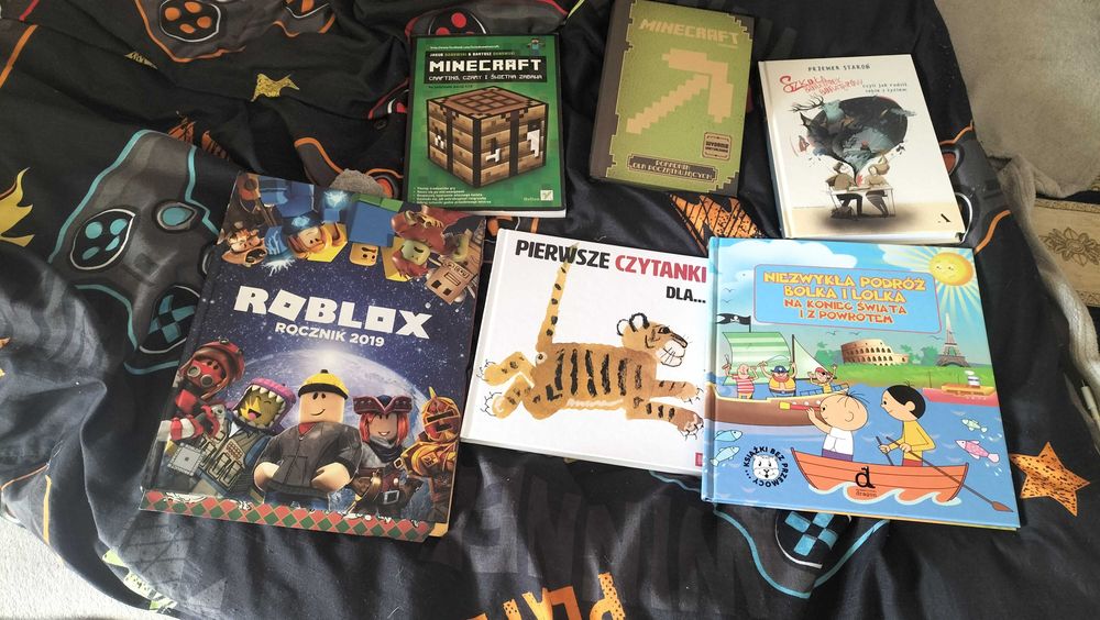 Książki Minecraft roblox i inne
