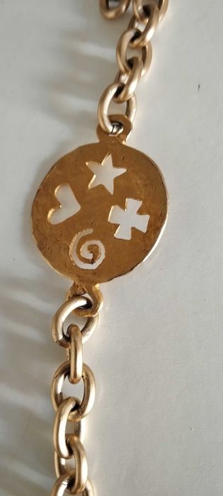 Colar corrente metal dourado velho