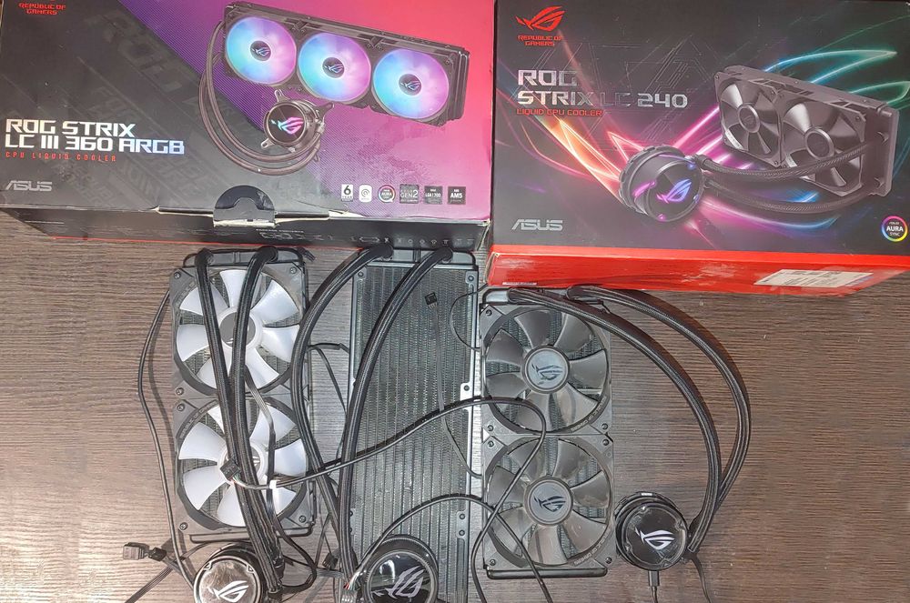 Рідинна система охолодженняAsus ROG LC II 240 і III 360 ARGB 3шт