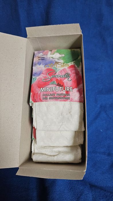 Rajstopy 3pak  6-8 lat kremowe