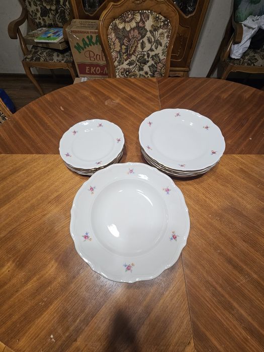 Komplet 6 talerzy głębokich z porcelany Bogucice, Made in Poland