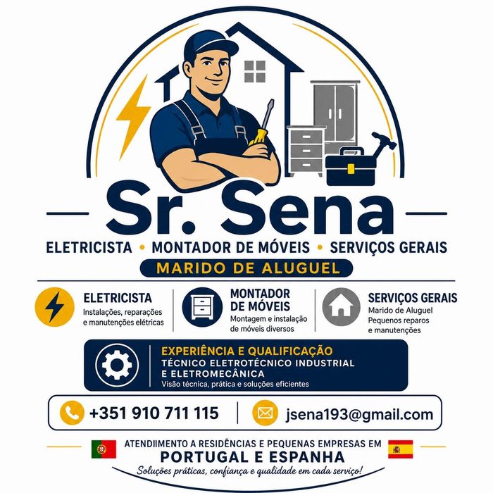 Serviços de eletricidade e montagem de móveis