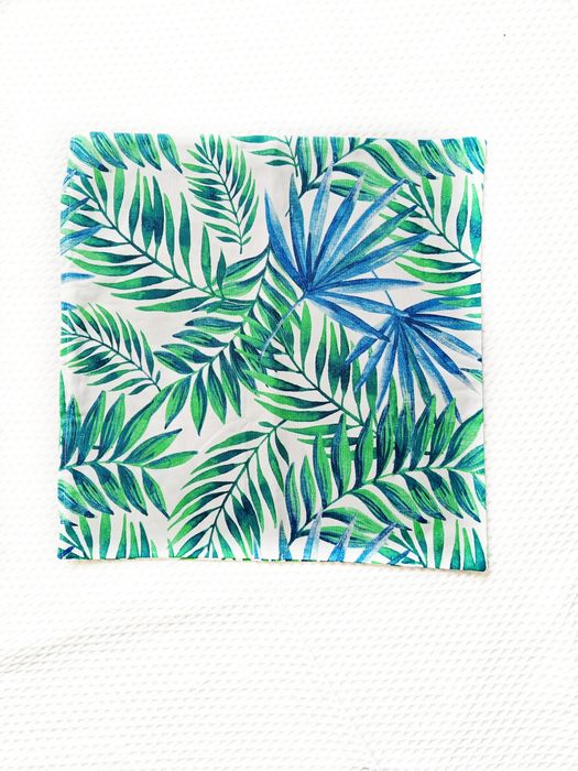 IKEA poszewka 50x50 liście palmy | tropikalna bawełna boho unikat