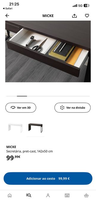 Mesa escritório preta