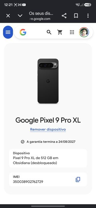 Google Pixel 9 Pro XL 512GB — Preto | Usado