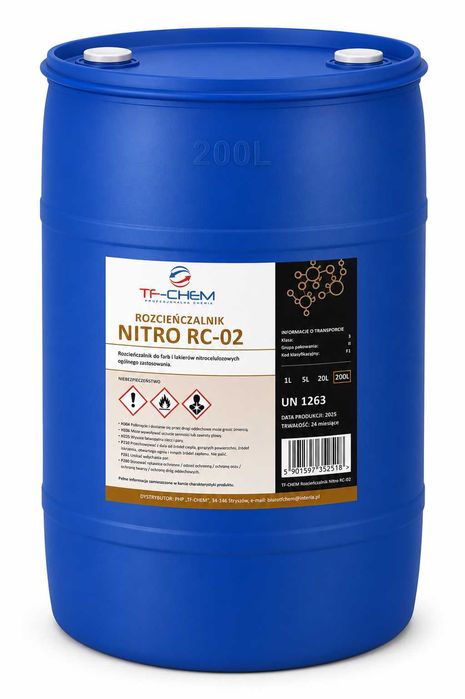 Rozcieńczalnik Rozpuszczalnik Nitro rc-02  200 Litrów