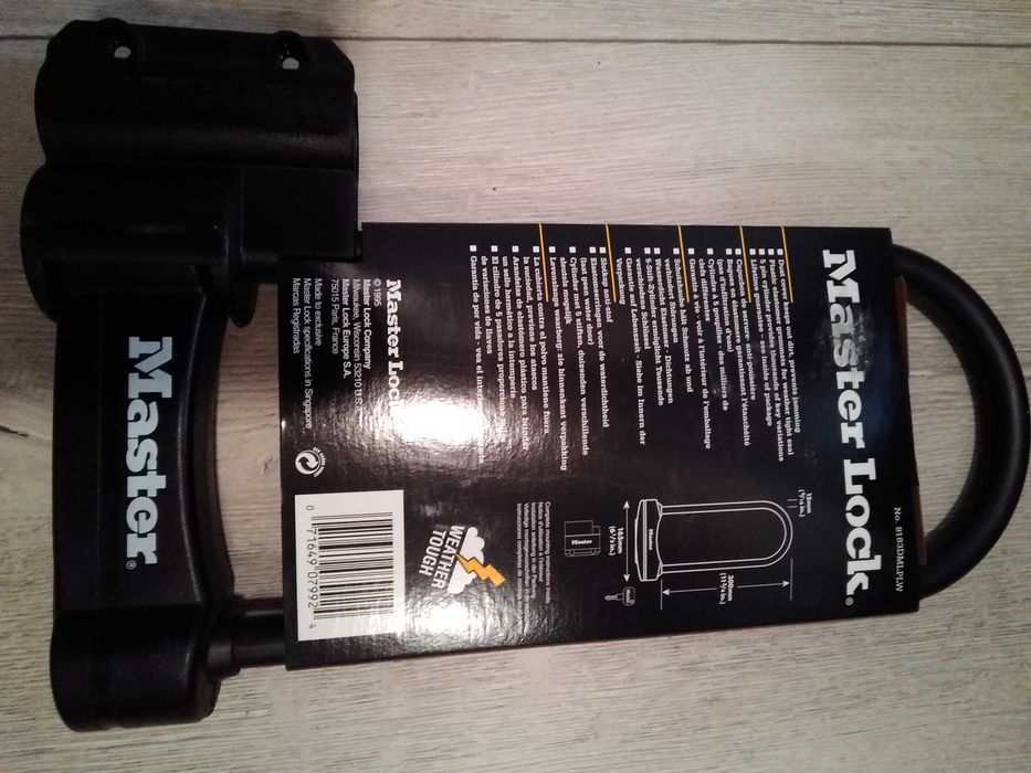 Blokada rowerowa motocyklowa Master Lock 30cm Nowa