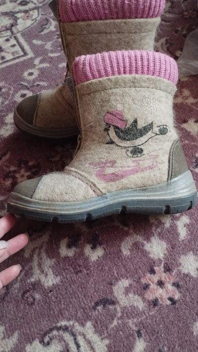 Валянки Котофей.Дутіки для дівчинки.Зимові ботінки на дівчинки.