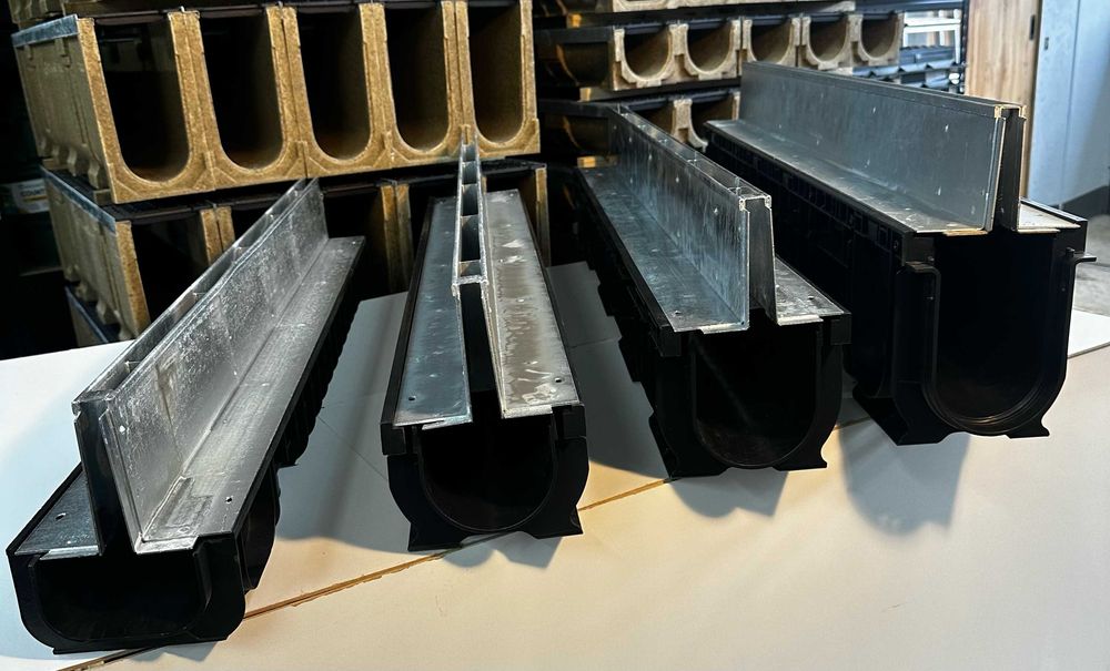 Odwodnienie liniowe B 125 14,5x20cm PP z rusztem SZCZELINOWYM OCYNK!