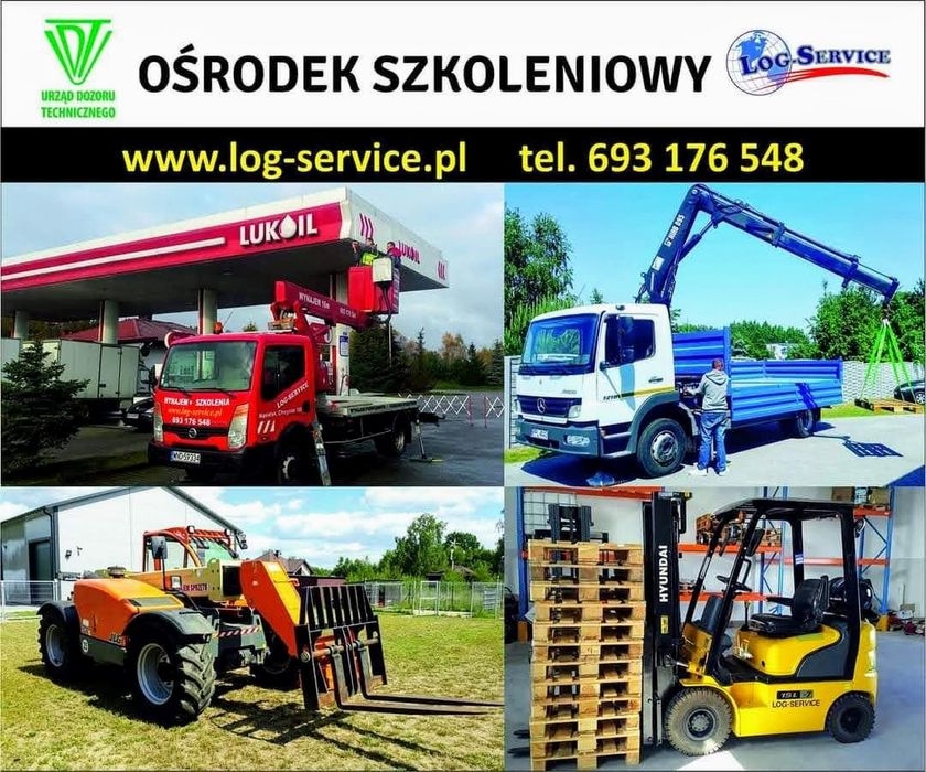 Kursy zawodowe wózki widłowe hdsy żurawie podesty podnośniki ładowarki