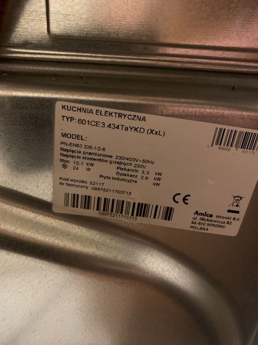 Kuchnia elektryczna Amica