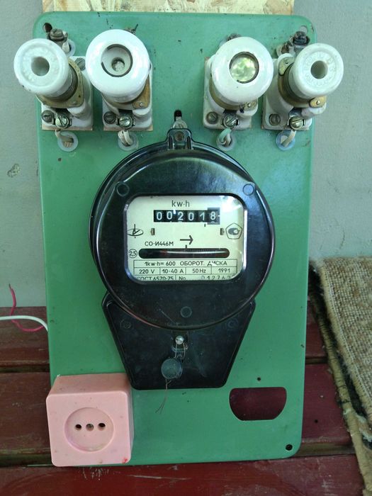 Электросчетчик однофазный в сборе, б/у