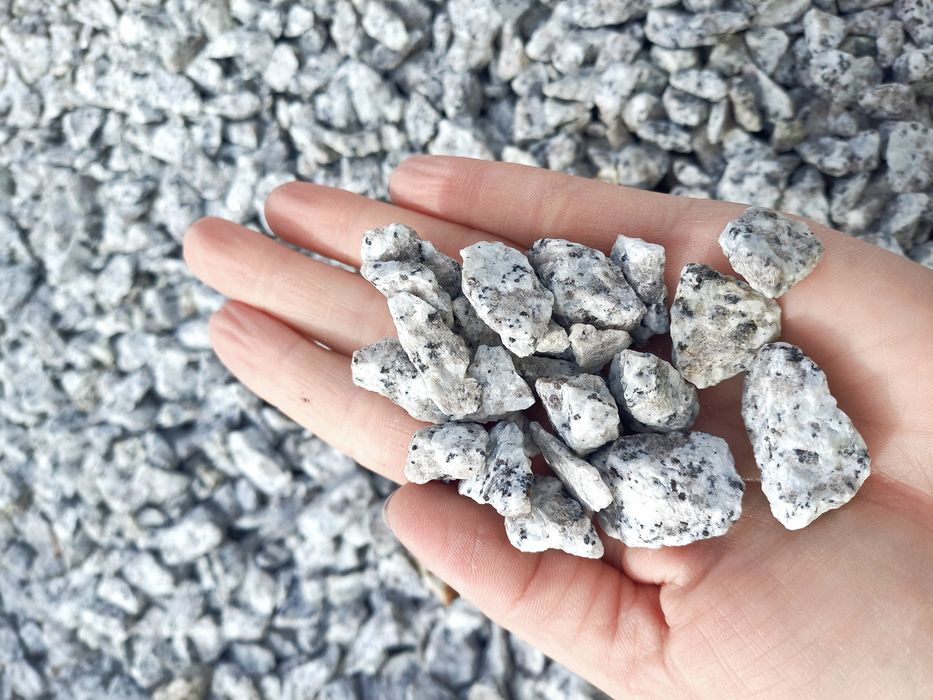 Grys granitowy biały w kropki kamień naturalny ozdobny z dostawą