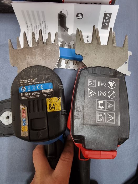 Akumulatorowe nożyce do trawy Einhell GC-CG 3.6/70 Li WT i Gude GPS 3.6V -1.5Ll