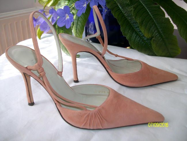 L.K. Bennett włoskie zamsz skórzane szpilki 40,5 nude