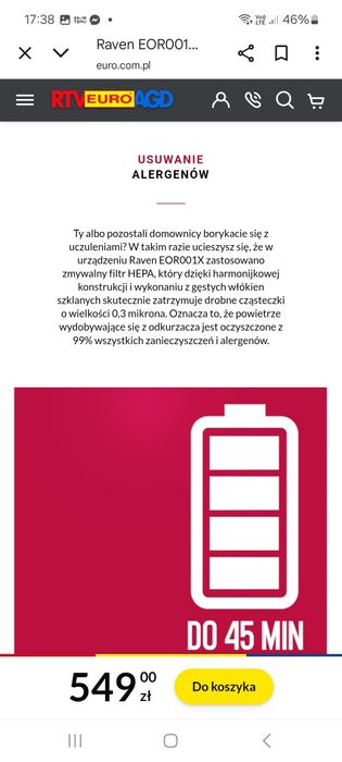 Sprzedam odkurzacz raven