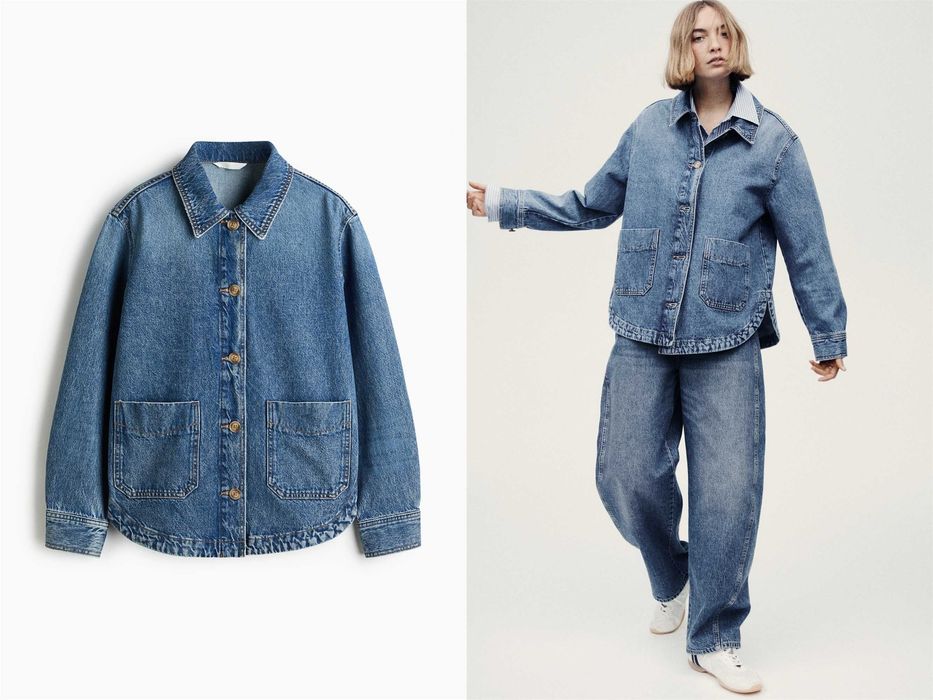 Kurtka dżinsowa S nowa kolekcja koszulowa niebieska PROMOCJA