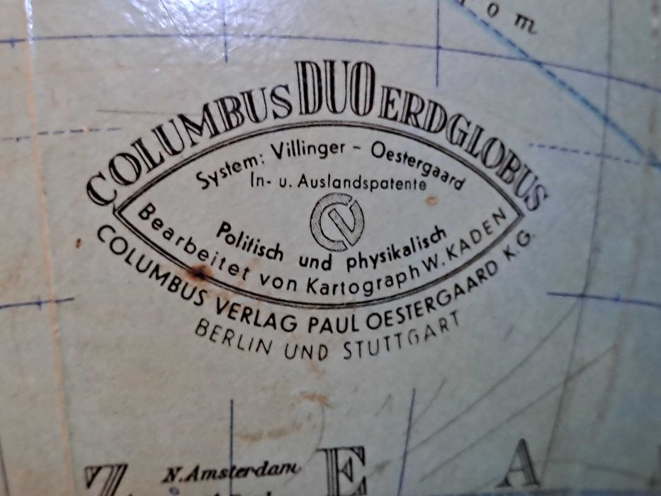Globus Columbus, szklany lata 40