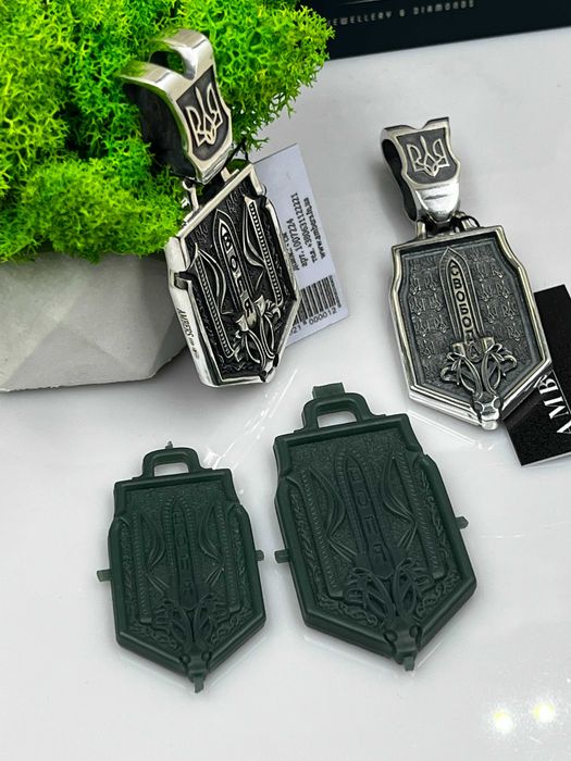 Срібна підвіска ТРИЗУБ (герб) 22 грама