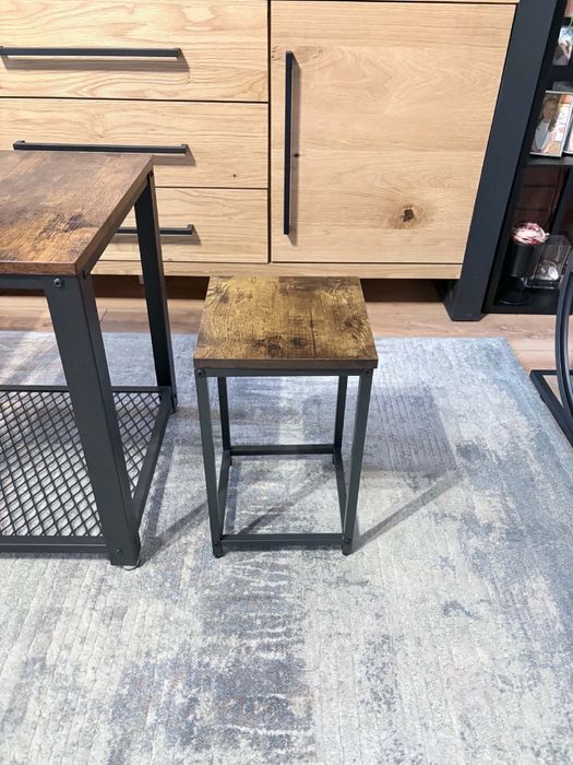 Komplet stolikow rustykalnych