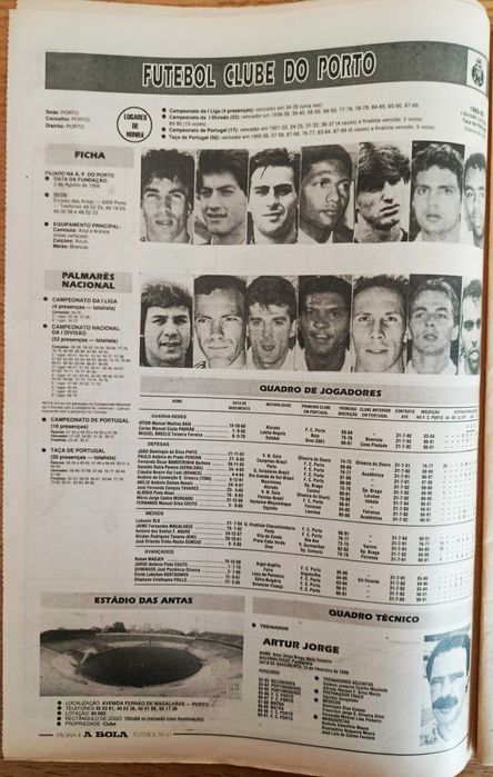 Cadernos de A Bola nº 19 - Época 90-91