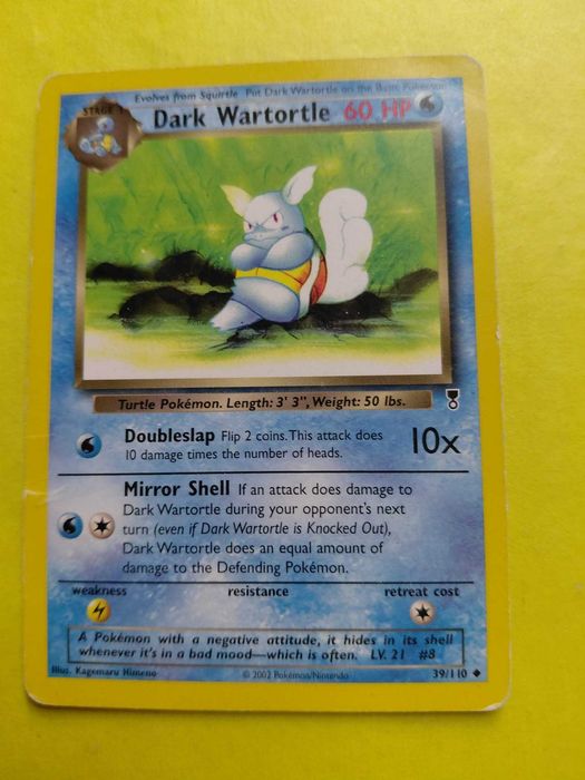 Pokemon Card -Dark Wartortle 60 HP