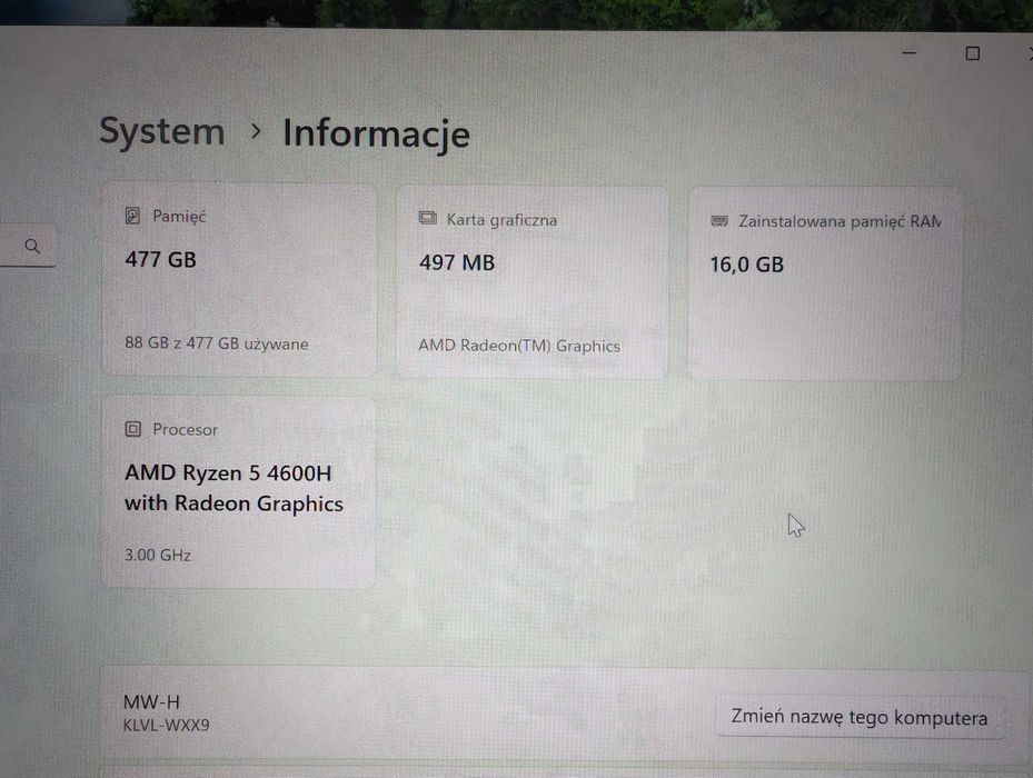 Huawei MateBook 14 | Ryzen 5 4600H | 16GB RAM | SSD 512GB | Windows 11 | Stan BDB