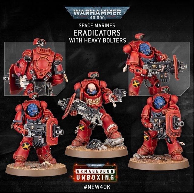 3x ERADICATORS Armageddon Space Marines Warhammer 40K Ramki Oryginał
