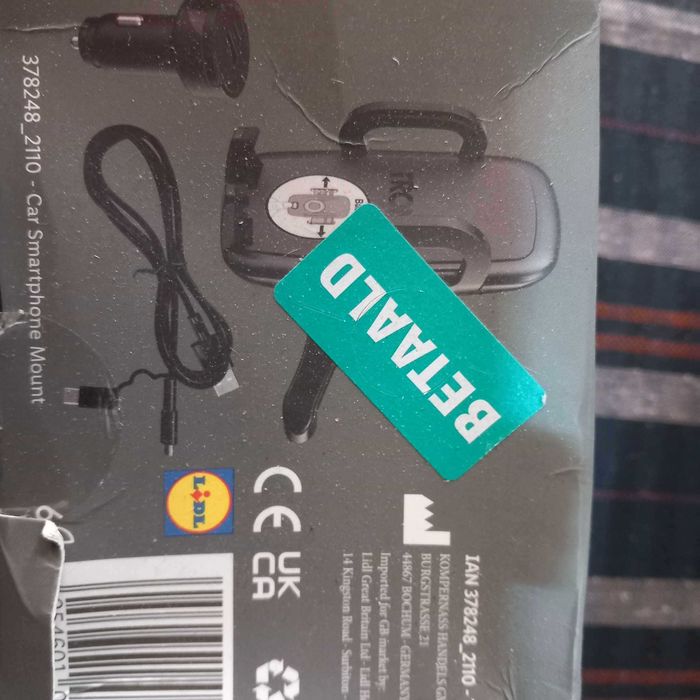 Suporte auto de telefone com carregador de isqueiro NOVO