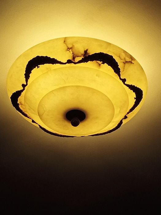 Candeeiro de teto em alabastro de 60cm de diâmetro