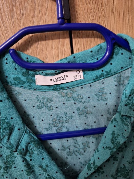 Sukienka Reserved 34 xs zielona kwiaty jak nowa