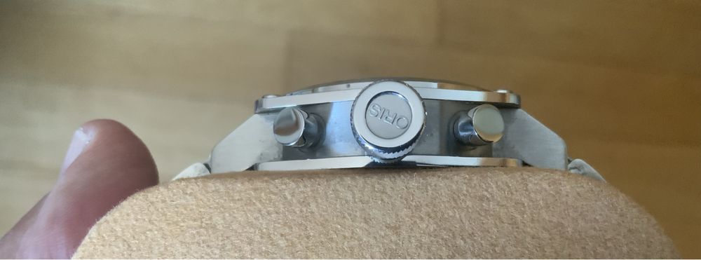 Relógio ORIS cronógrafo auto desportivo em aço