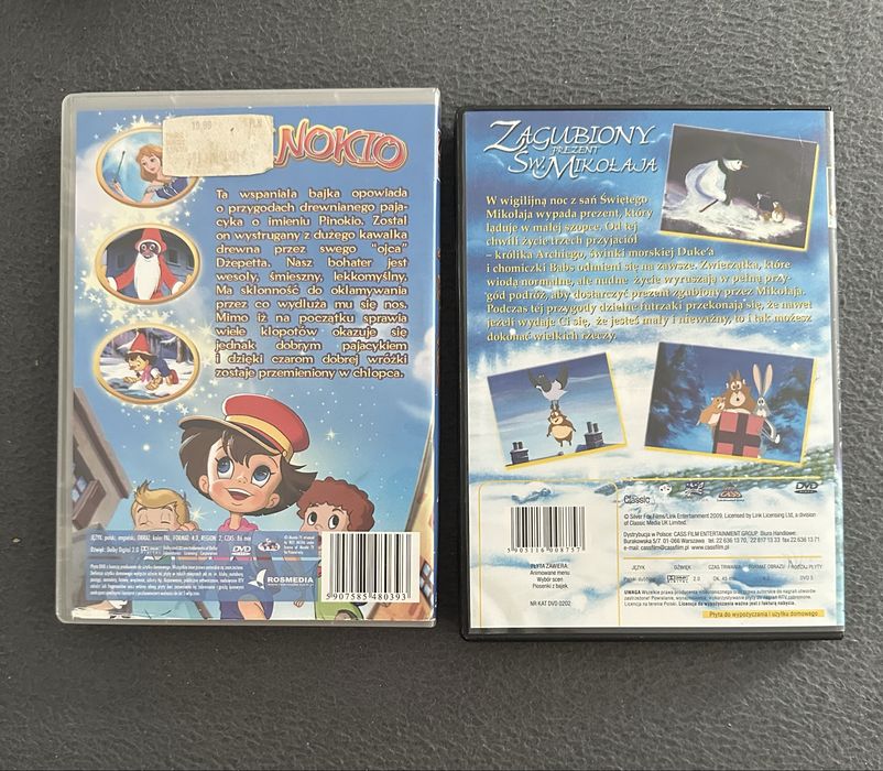 plyty dvd Pinokio i zagubiony prezent sw. Mikollaja