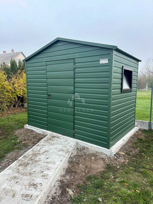 Schowek Domek Ogrodowy 3X2M Drzwi Zielony - Dach Dwuspadowy Nb387
