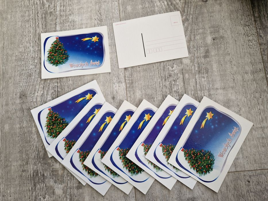 KA. Pocztówki Świąteczne czyste 11 sztuk