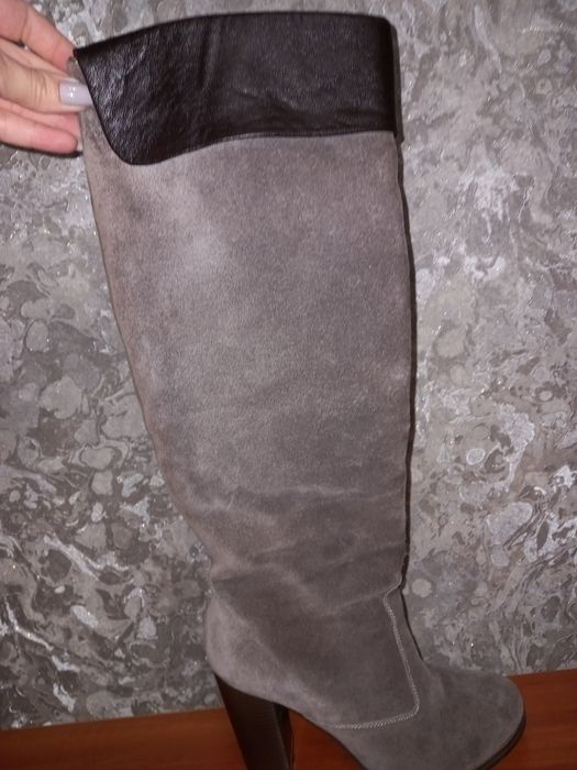 Чоботи демісезонні замшеві