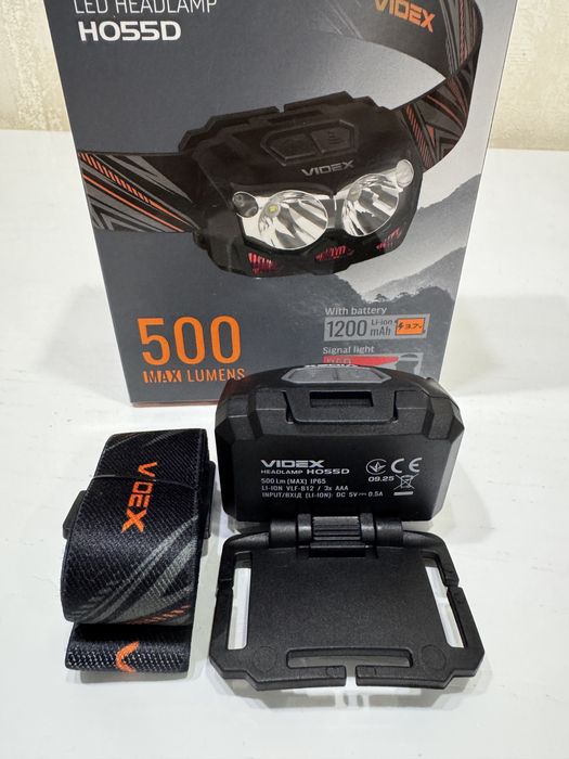 Налобний світлодіодний ліхтарик VIDEX VLF-H055D 500 Lm 5000 K
