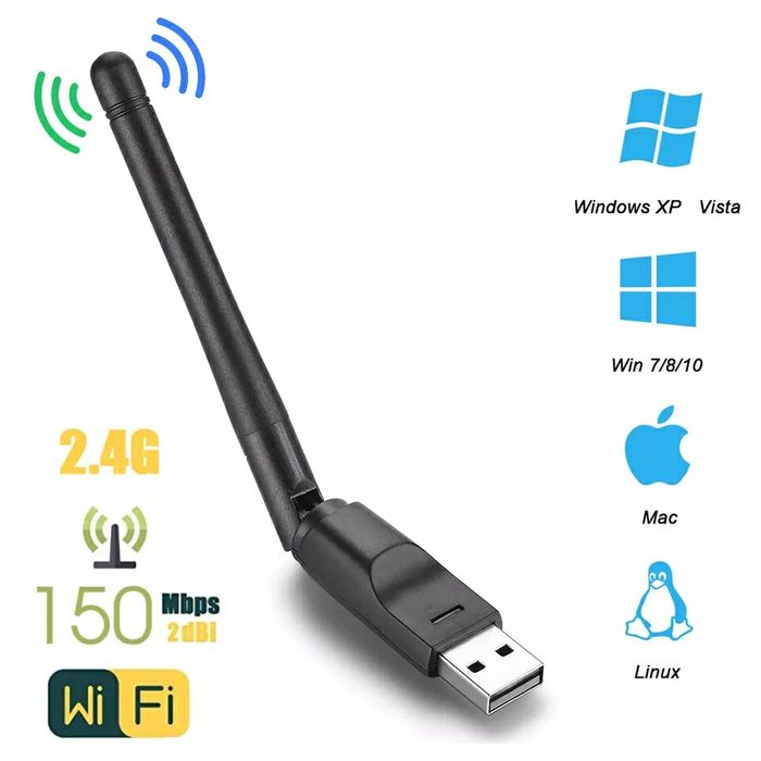 USB WiFi адаптер сетевой для Т2 тюнеров и компьютера RT-LINK MT 7601