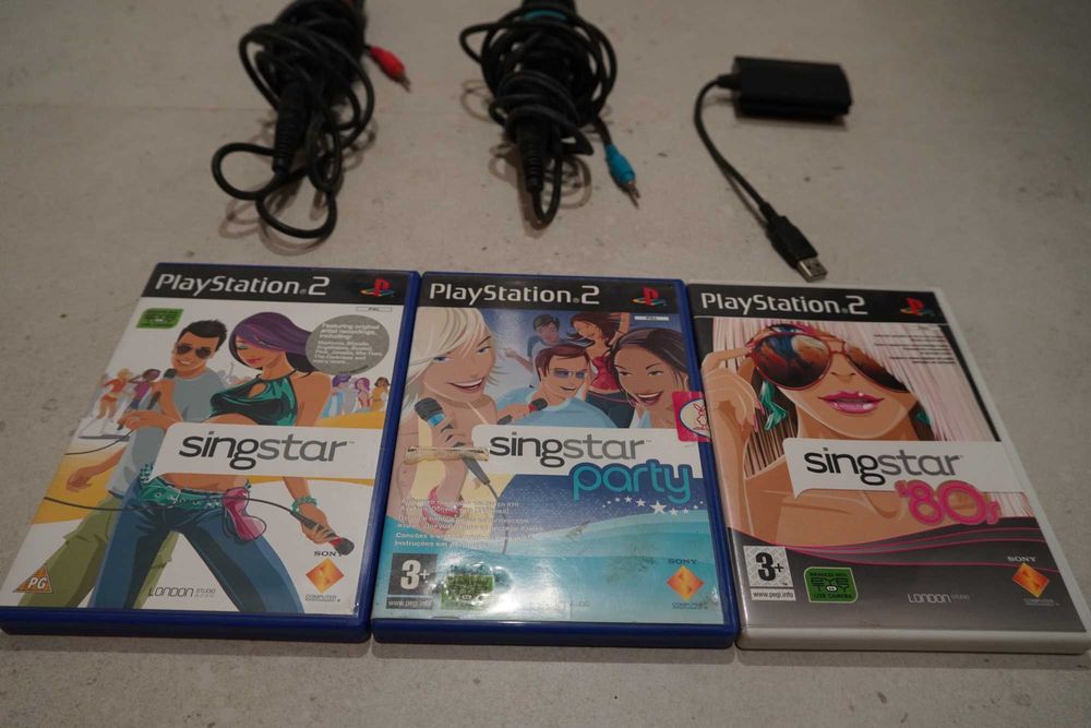 3 Jogos Singstar + 2 Microfones PS2/PS3