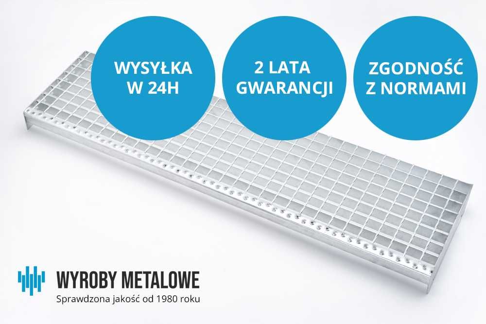 Stopnie schodowe stalowe 800x240 30x2 WEMA ocynk | dostępne od ręki | DWU | 2 lata gwarancji | kraty pomostowe, stopnice, trepy, podesr