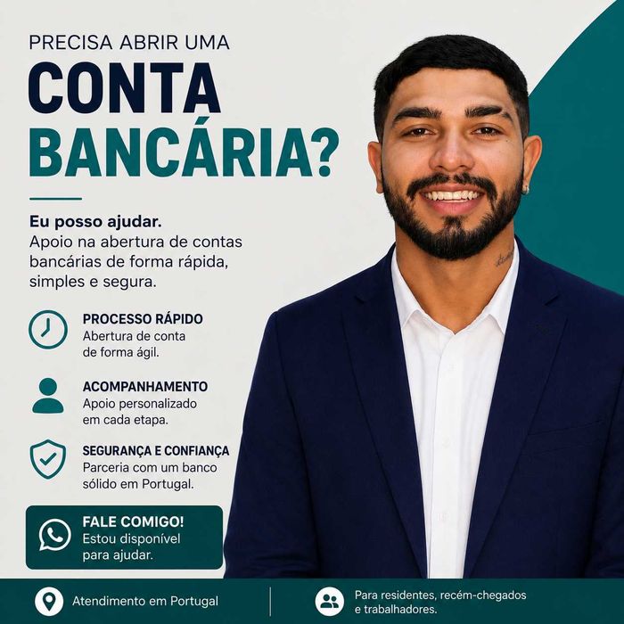 Apoio na abertura de conta bancária
