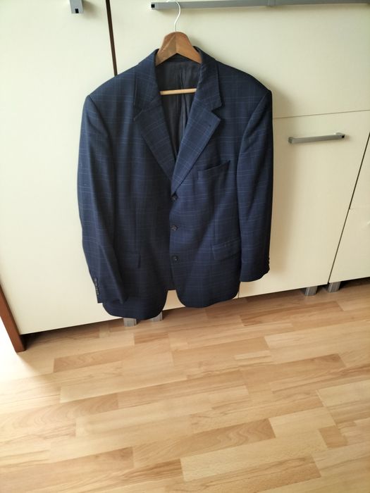 Marynarka męska granatowa w kratkę