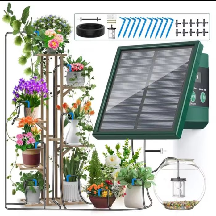 Sistema automático de rega solar com bateria