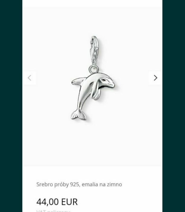 Zawieszka delfin Thomas Sabo srebro Nowy