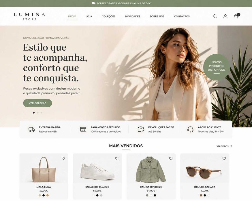 Criação de Sites Profissionais 200€