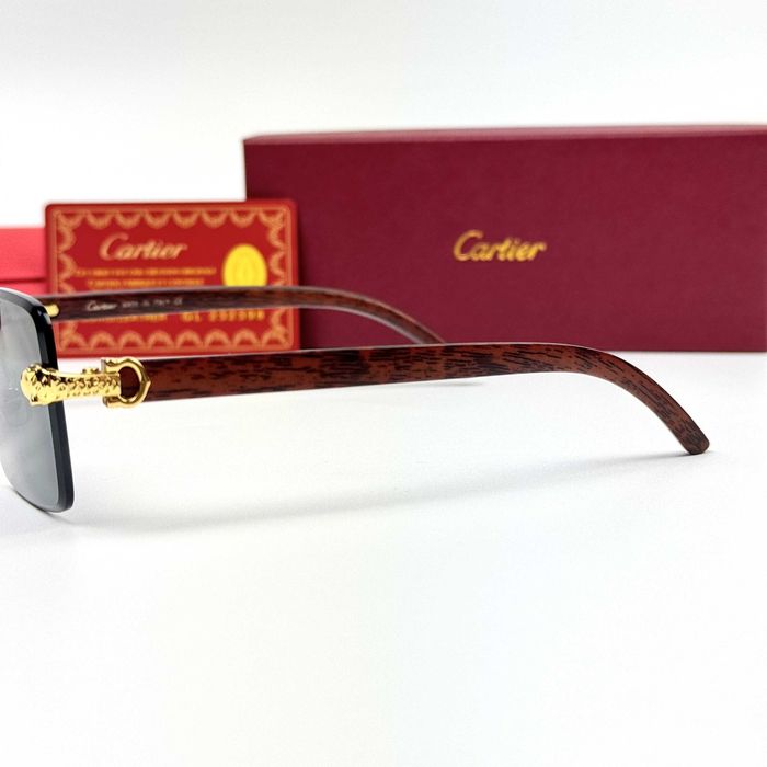 Сонце-захисні окуляри CARTIER безобідкові унісекс очки картьє класичні стильні окуляри картіер з тонкою оправою унісекс