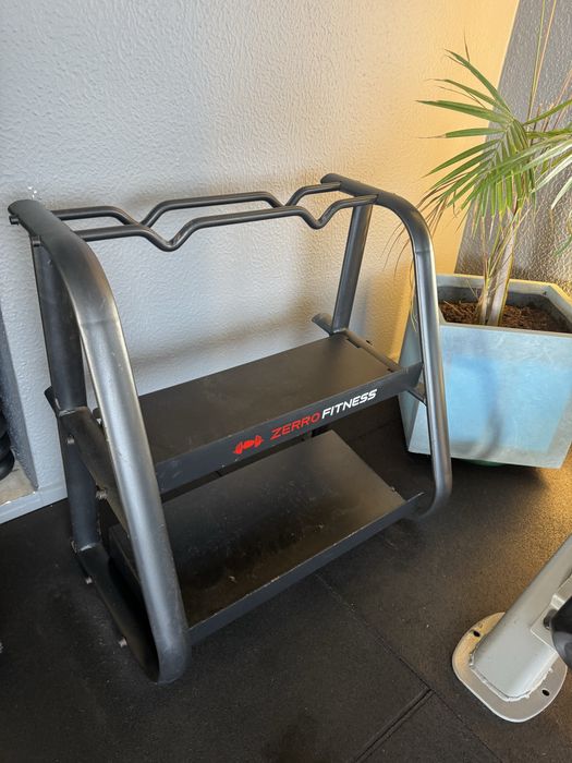 Stand rack de halteres e discos